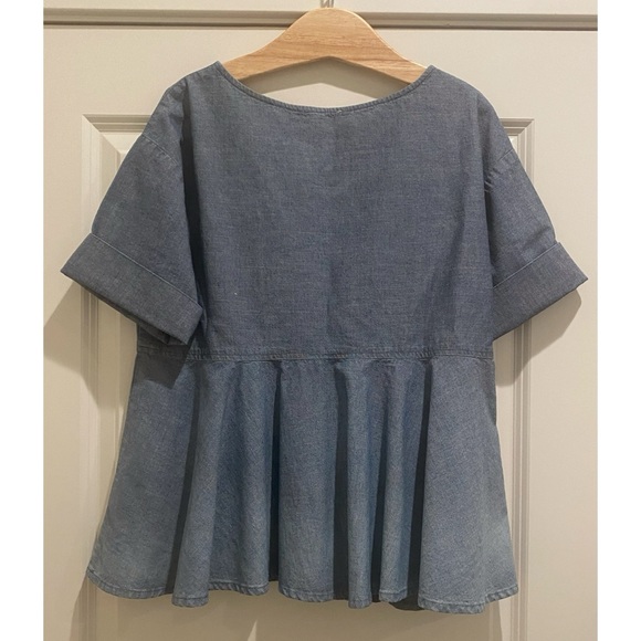 AG Adriano Goldschmied Chambray Pelpum Top - Picture 4 of 5